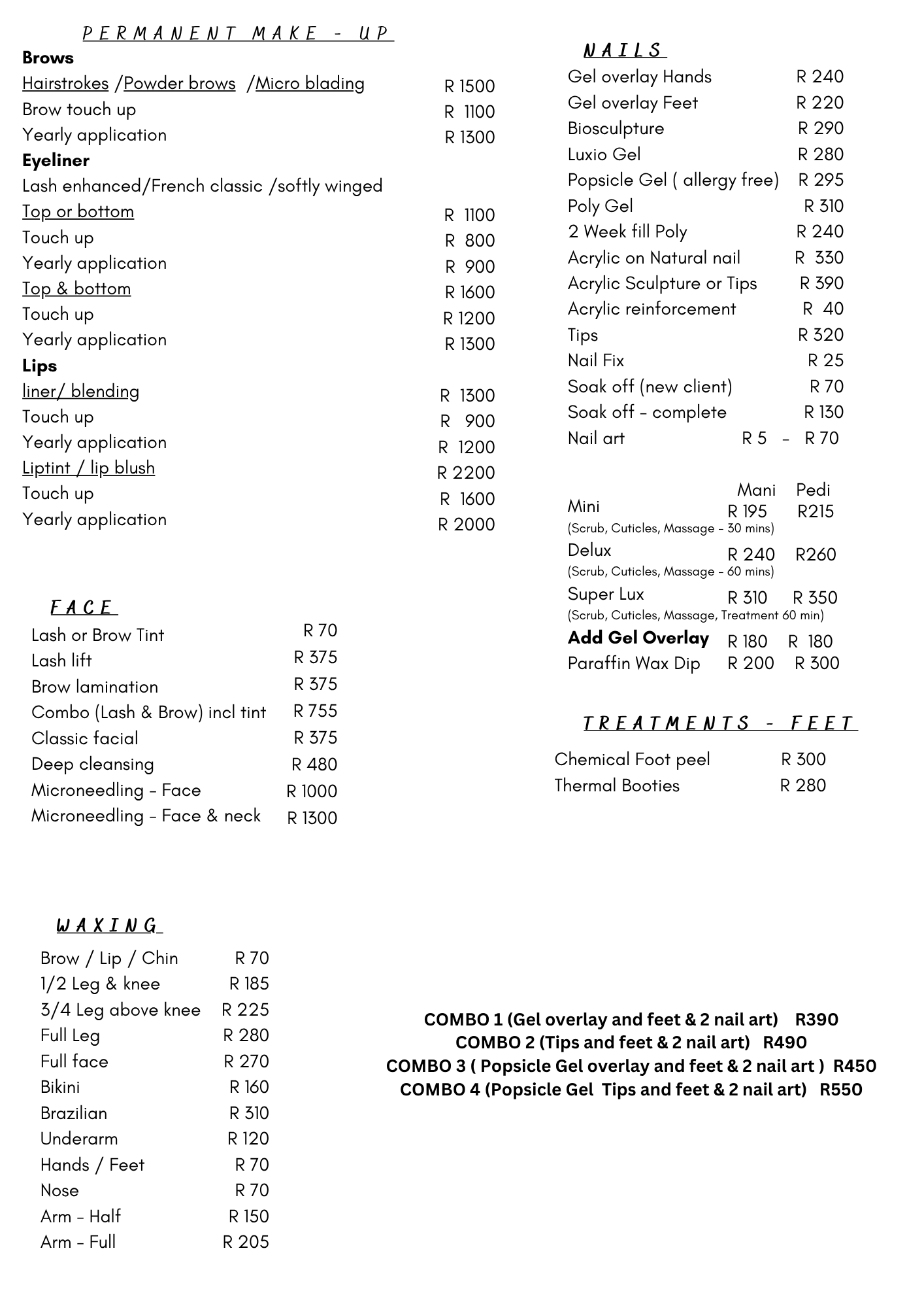 Copy of Copy of Copy of Final Price list (Instagram Post (Square)) (Worksheet (A4 Portrait)) (1)